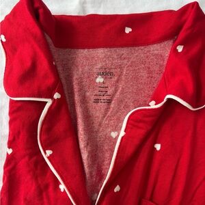 Auden Red and White Heart PJ set